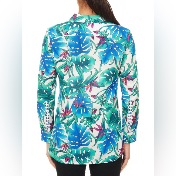 Robert Graham Shirt Women's Birds of Paradise Colorful Size XL - Picture 4 of 8